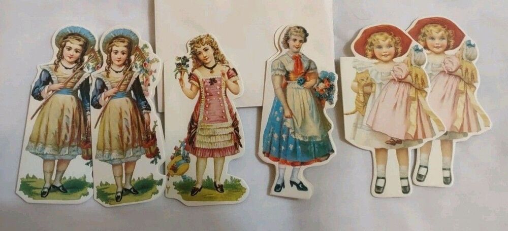 3" Mini Die-Cut CHILDREN Gift Note Cards/Envelopes 1980 MERRIMACK No. 90426